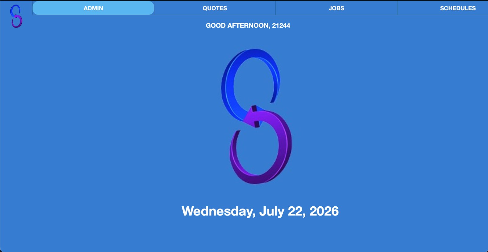 The system's daily home screen